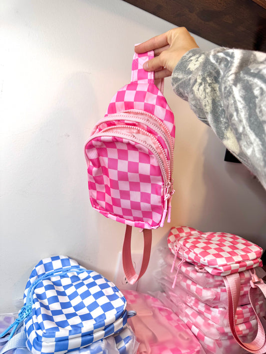 Checkered crossbody bag