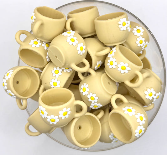 3D tea cup (exclusive) silicone focal bead