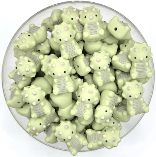 3D baby Dino silicone focal bead