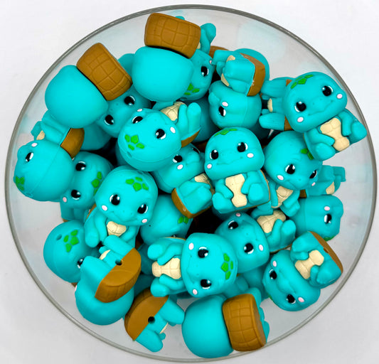 3D turtle (exclusive) silicone focal bead