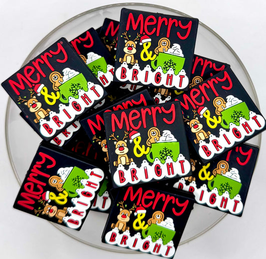 Merry & bright (exclusive) silicone focal bead