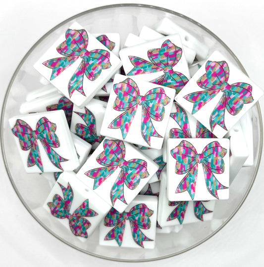 Waterbrush bliss bow (exclusive) silicone printed focal