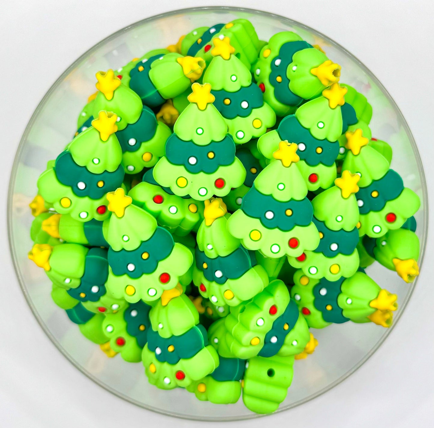 3D Christmas tree silicone bead