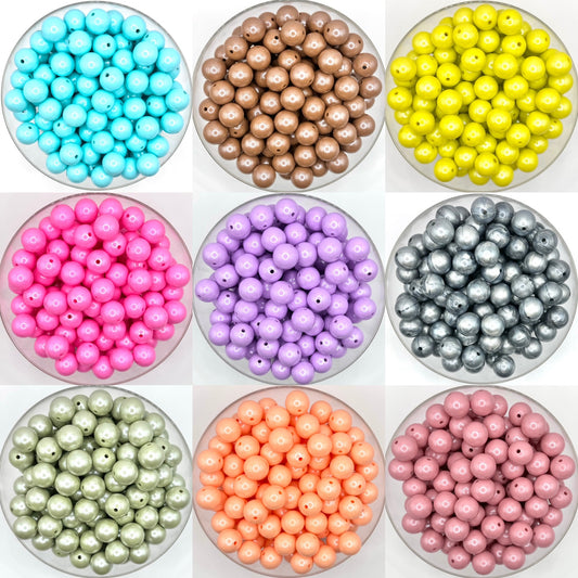 15mm Opal silicone round beads