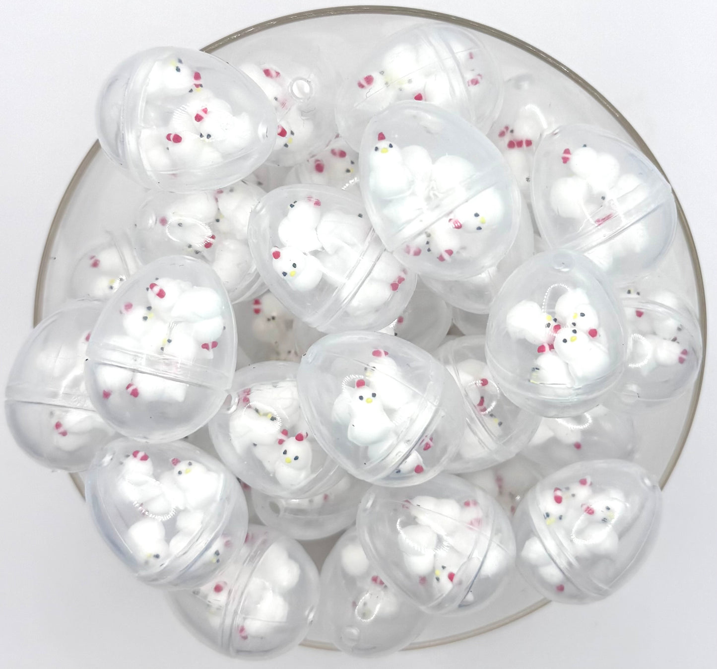 3D egg with chickens inside (HBK exclusive) silicone focal bead