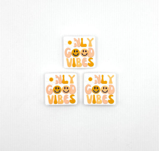 Good vibes only silicone focal bead