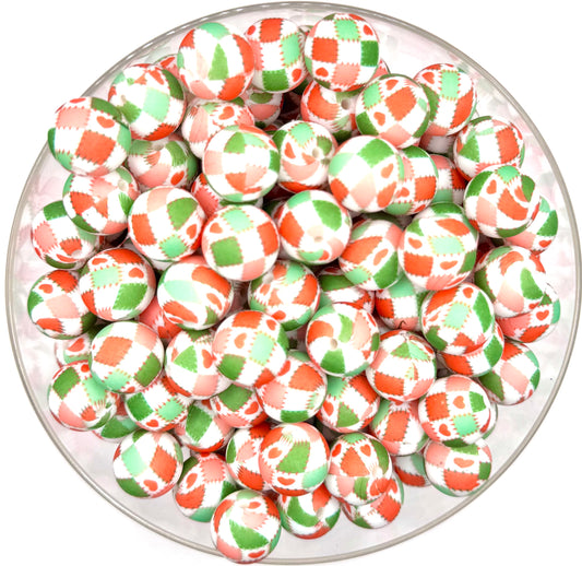 15mm Christmas patch silicone bead