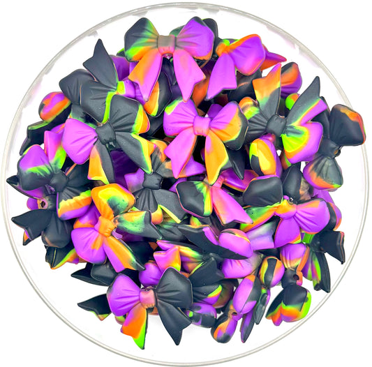 3D Halloween colors silicone bow exclusive