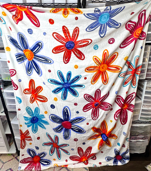 60x79 inch big retro daisy blanket (HBK exclusive)