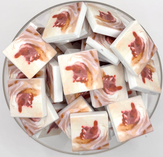 Jesus holding out his hand (HBK exclusive) silicone focal bead