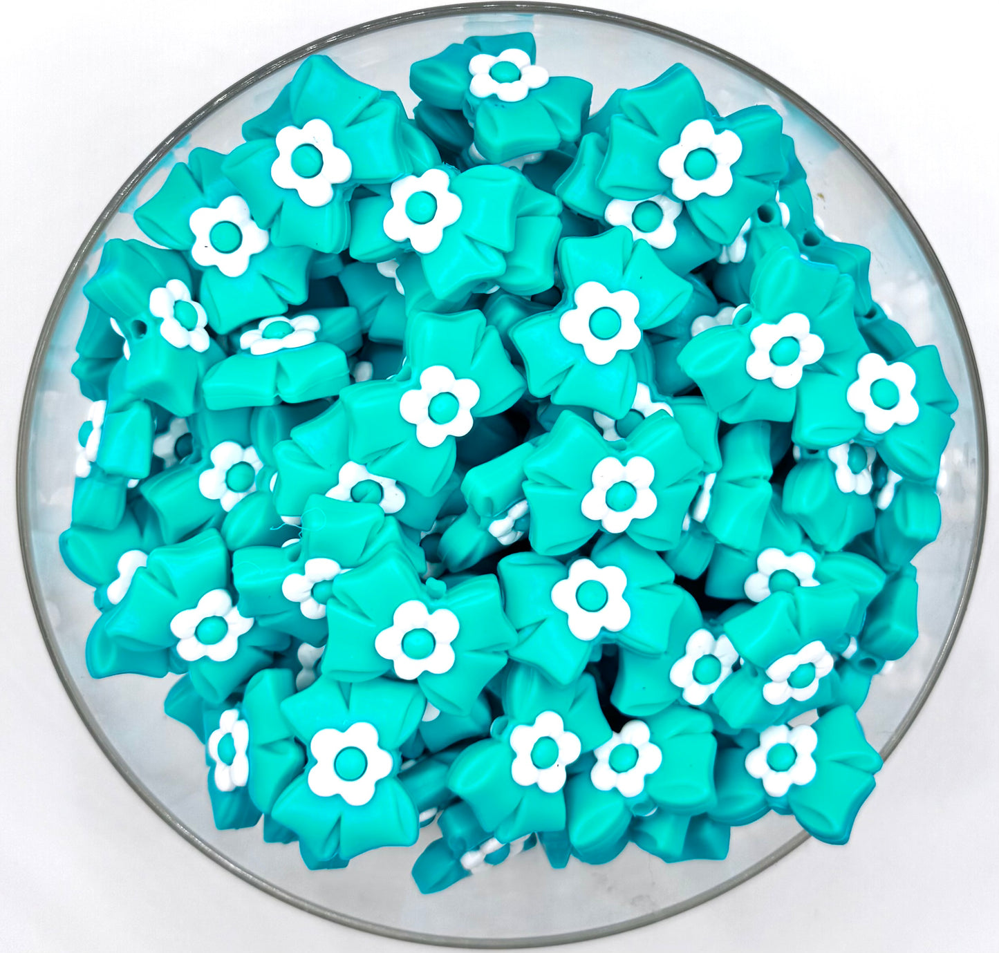3D mini daisy bow (HBK exclusive) silicone focal bead