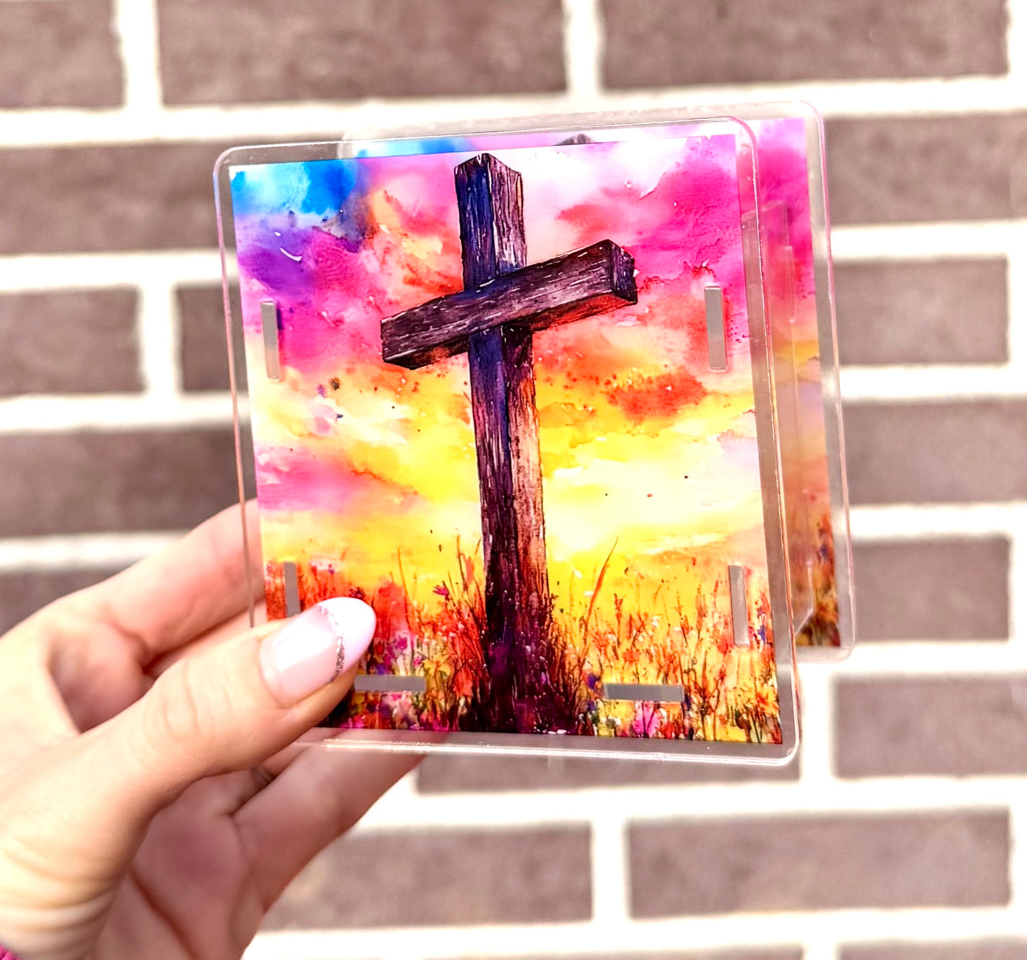 Colorful cross arcylic pen holder (HBK exclusive)