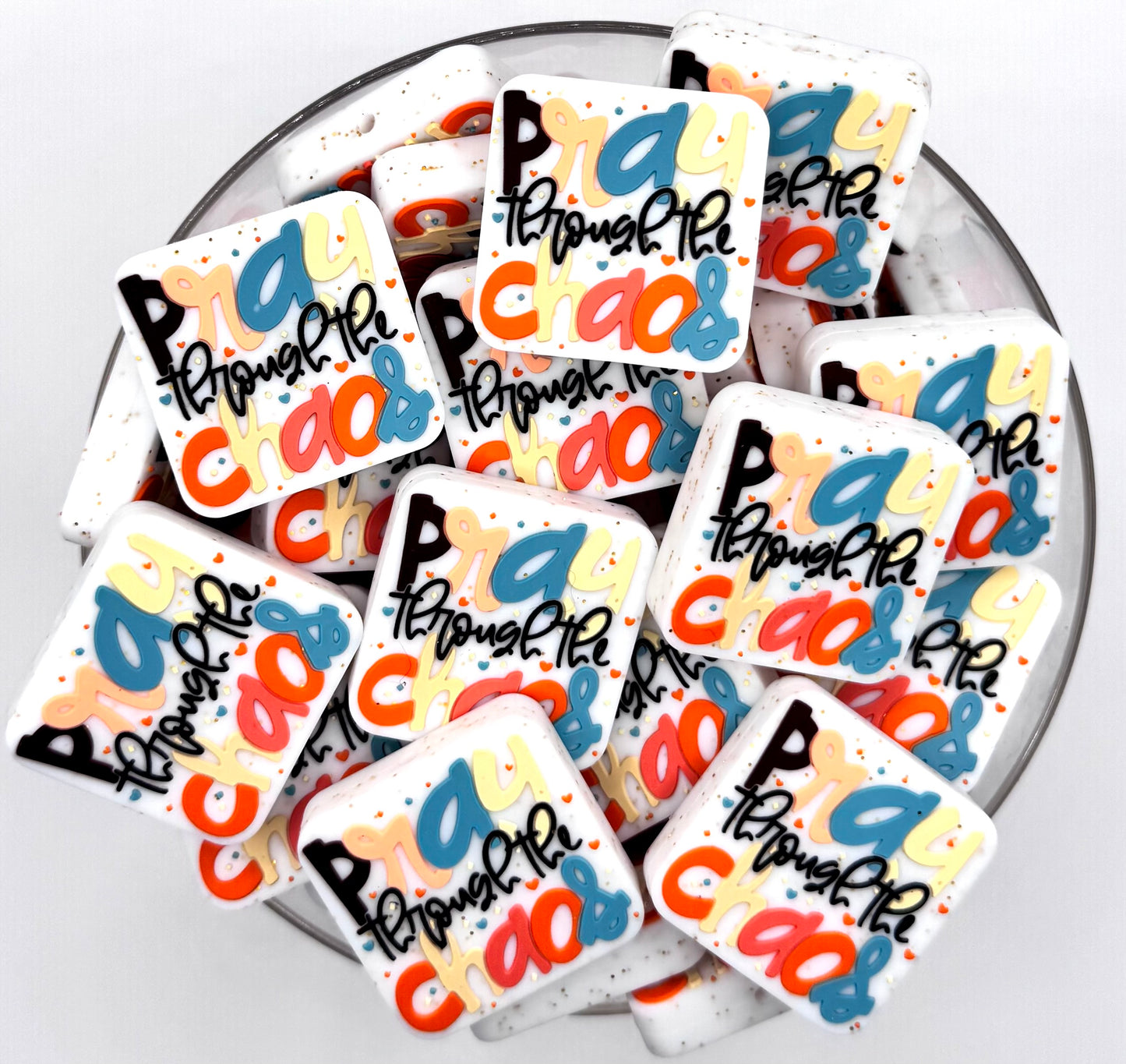 Pray through the chaos (HBK exclusive) silicone focal bead