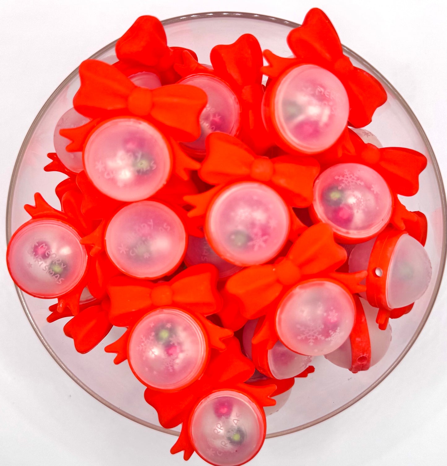 3D Christmas ornament silicone focal bead