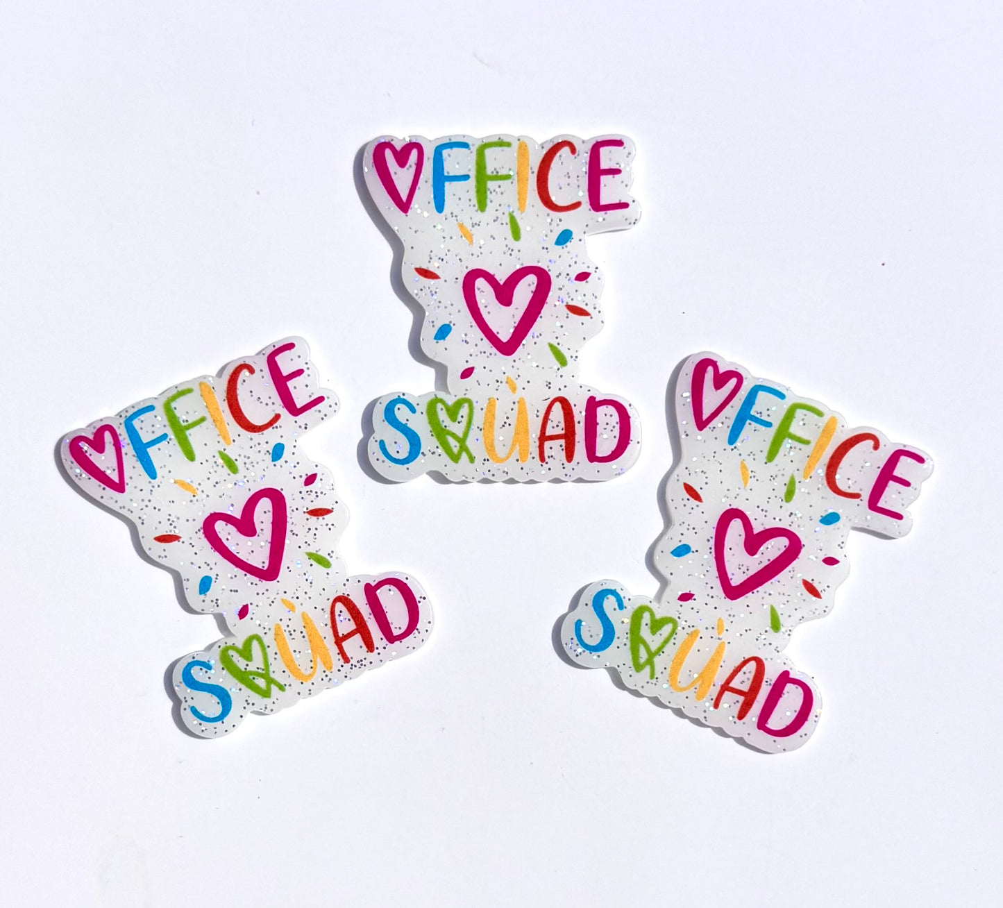 Office squad acrylic flat back