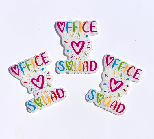 Office squad acrylic flat back
