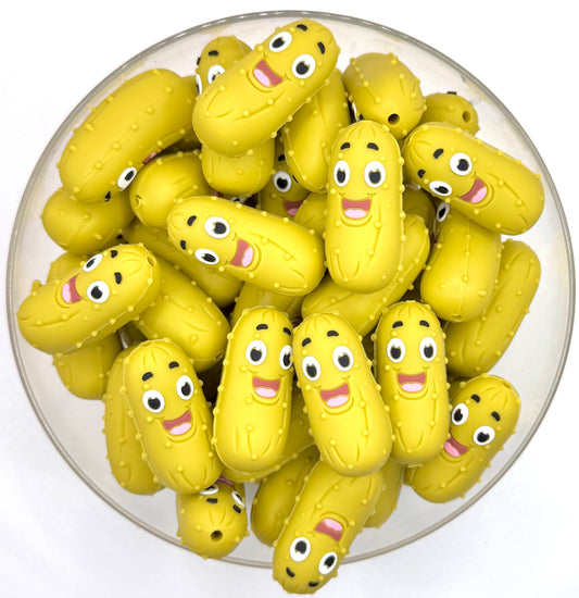 3D pickle silicone focal bead