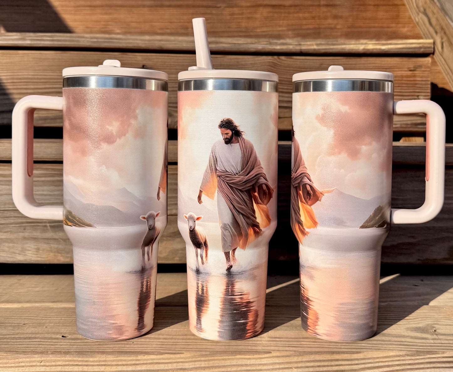 Jesus & the lamb 40oz stainless steel leakproof tumbler (HBK exclusive)