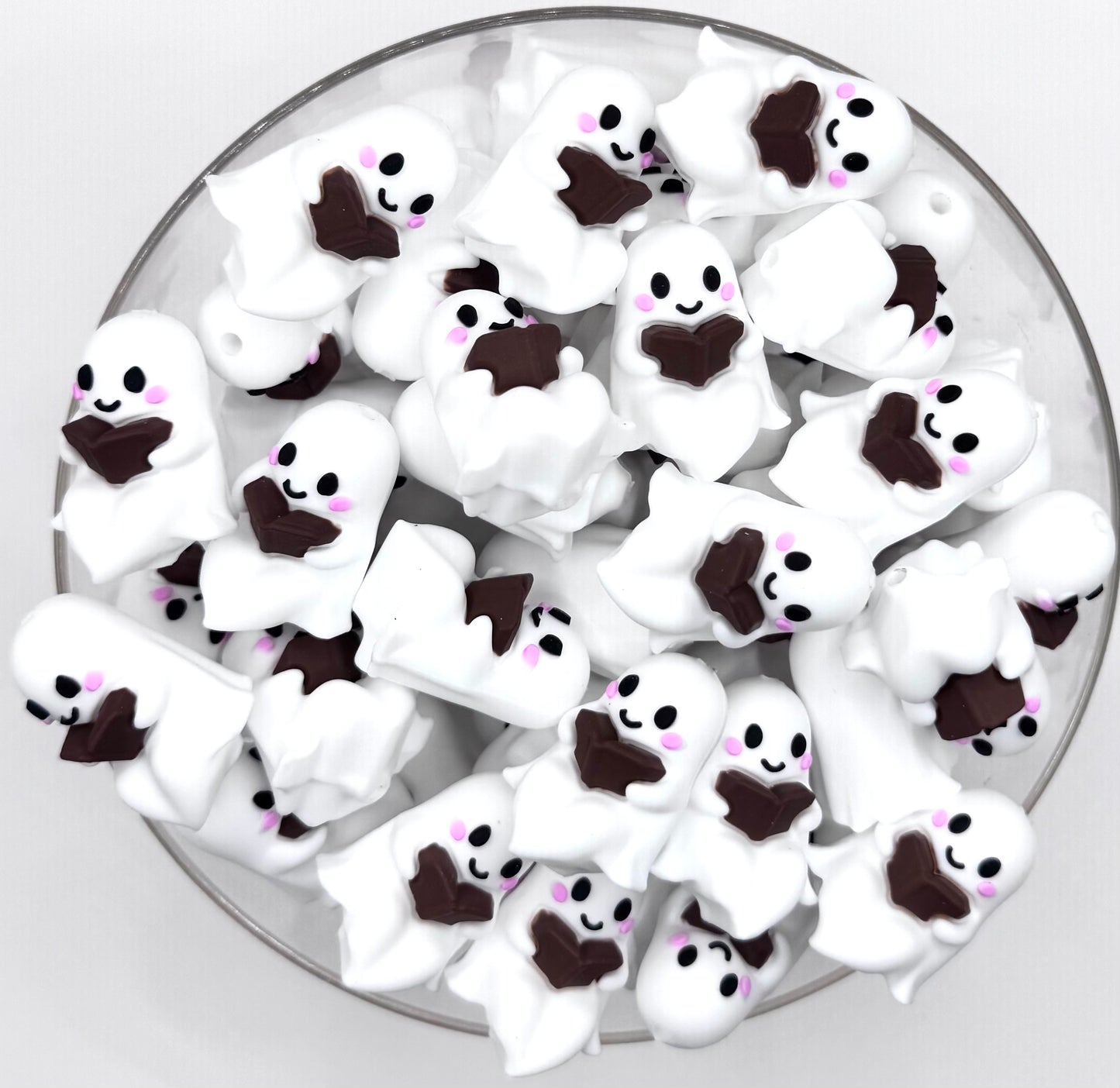 3D reading ghost silicone focal bead