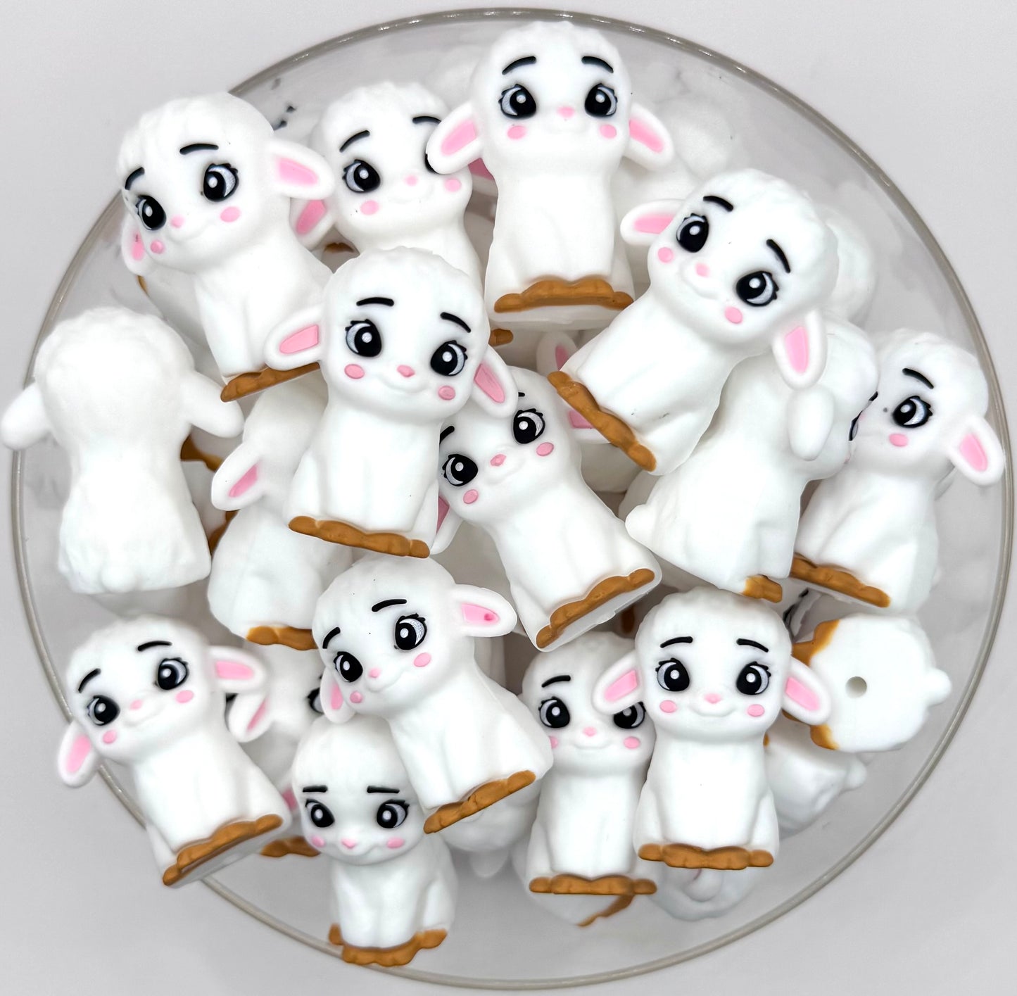 3D Layla the lamb (HBK exclusive) silicone focal bead