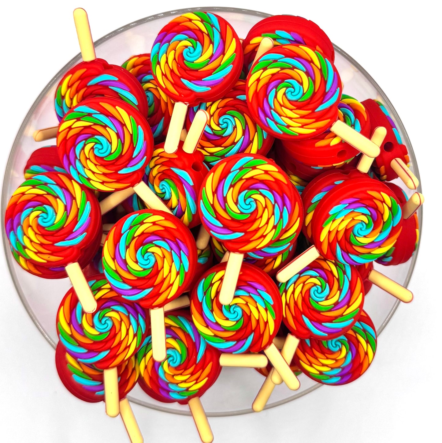 3D old fashioned lollipop (HBK exclusive) silicone focal bead