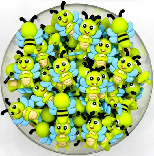 3D zippy the firefly (HBK exclusive) silicone focal bead
