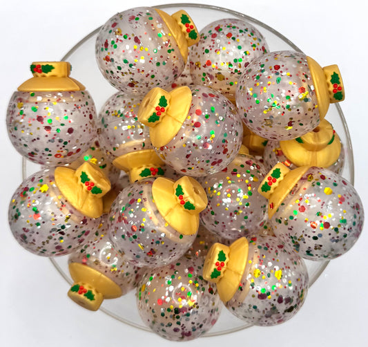 3D Christmas ornament (HBK exclusive) silicone focal bead