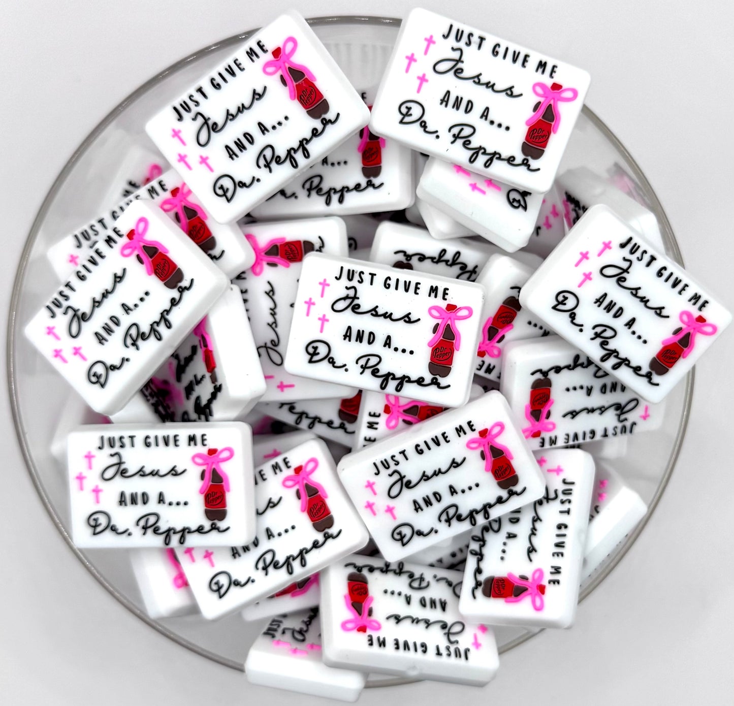 Just give me Jesus and a dr.pepper (HBK exclusive) silicone focal bead