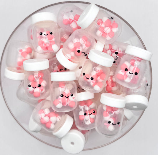 3D RX cutie pill bottle (HBK exclusive & collab) silicone focal bead