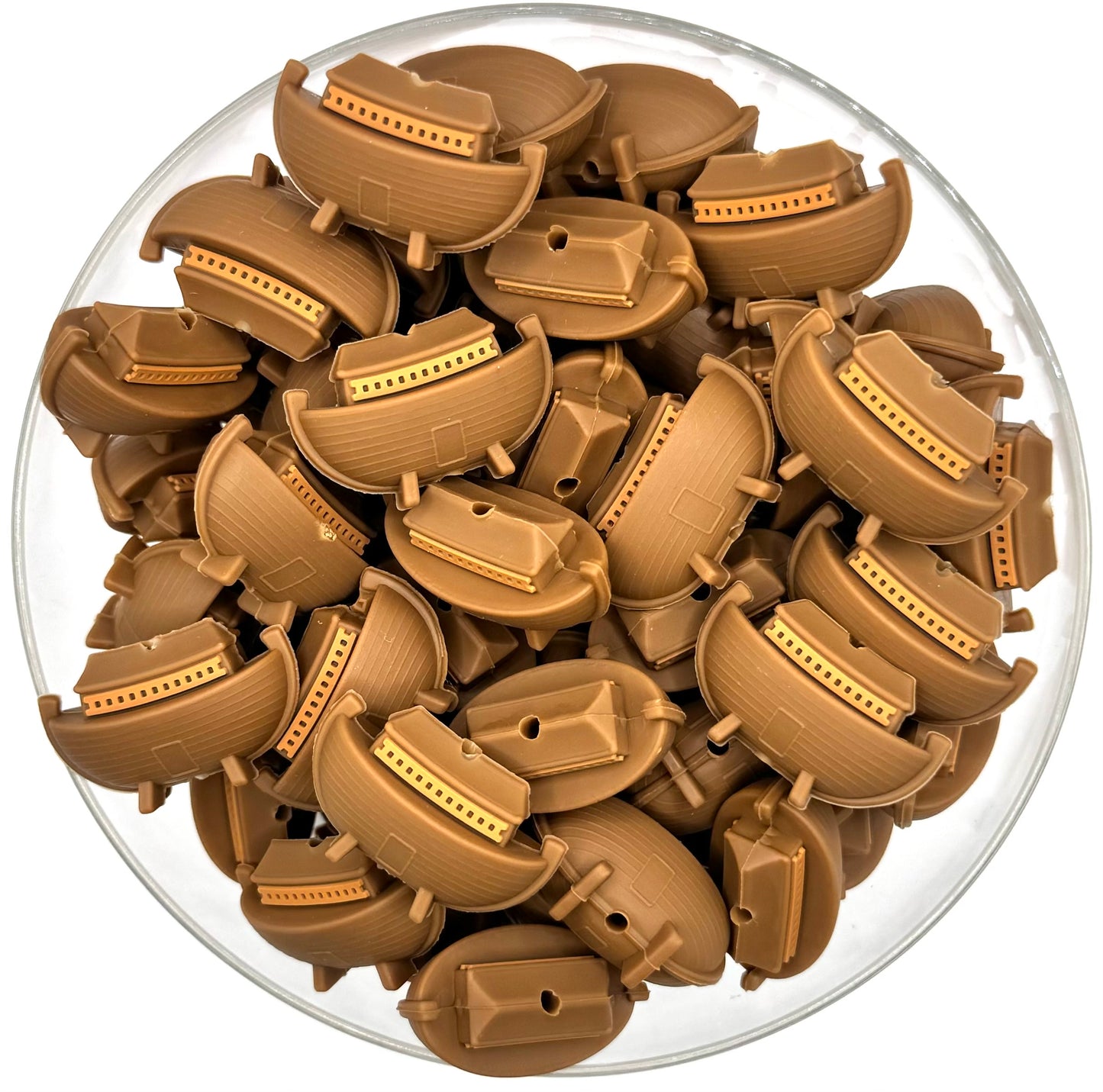 3D Noah’s ark silicone focal bead