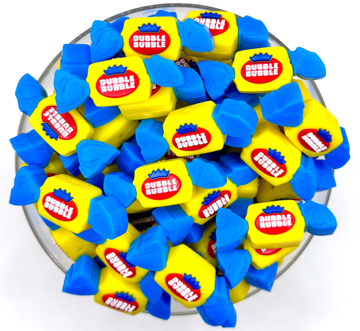 3D bubble gum (HBK exclusive) silicone focal bead