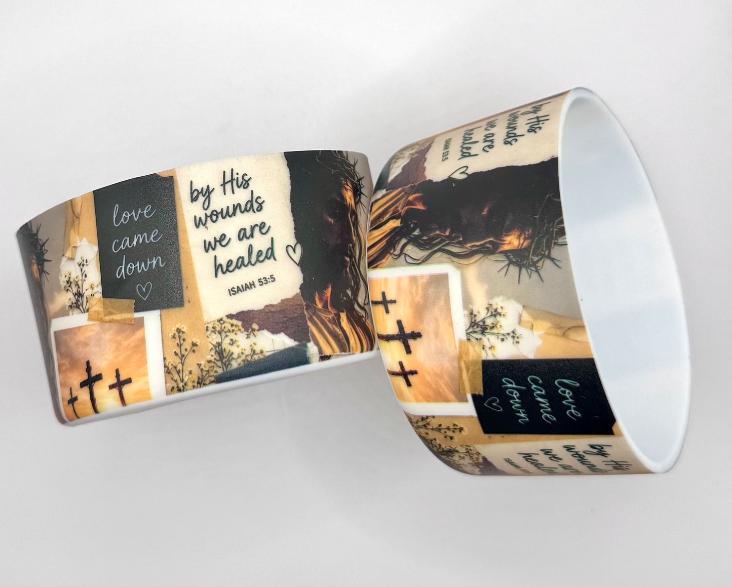 By his wounds, we are healed (HBK exclusive) silicone tumbler boot