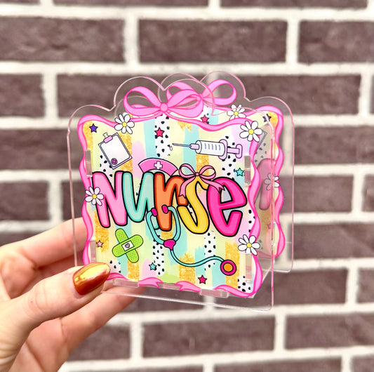 Nurse acrylic pen holder