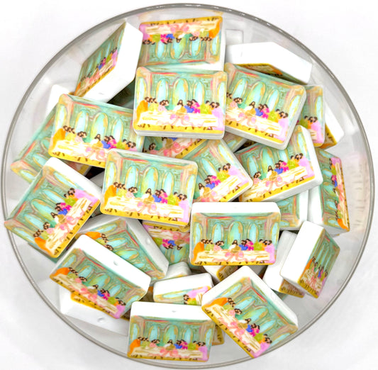 The Last Supper portrait silicone focal bead
