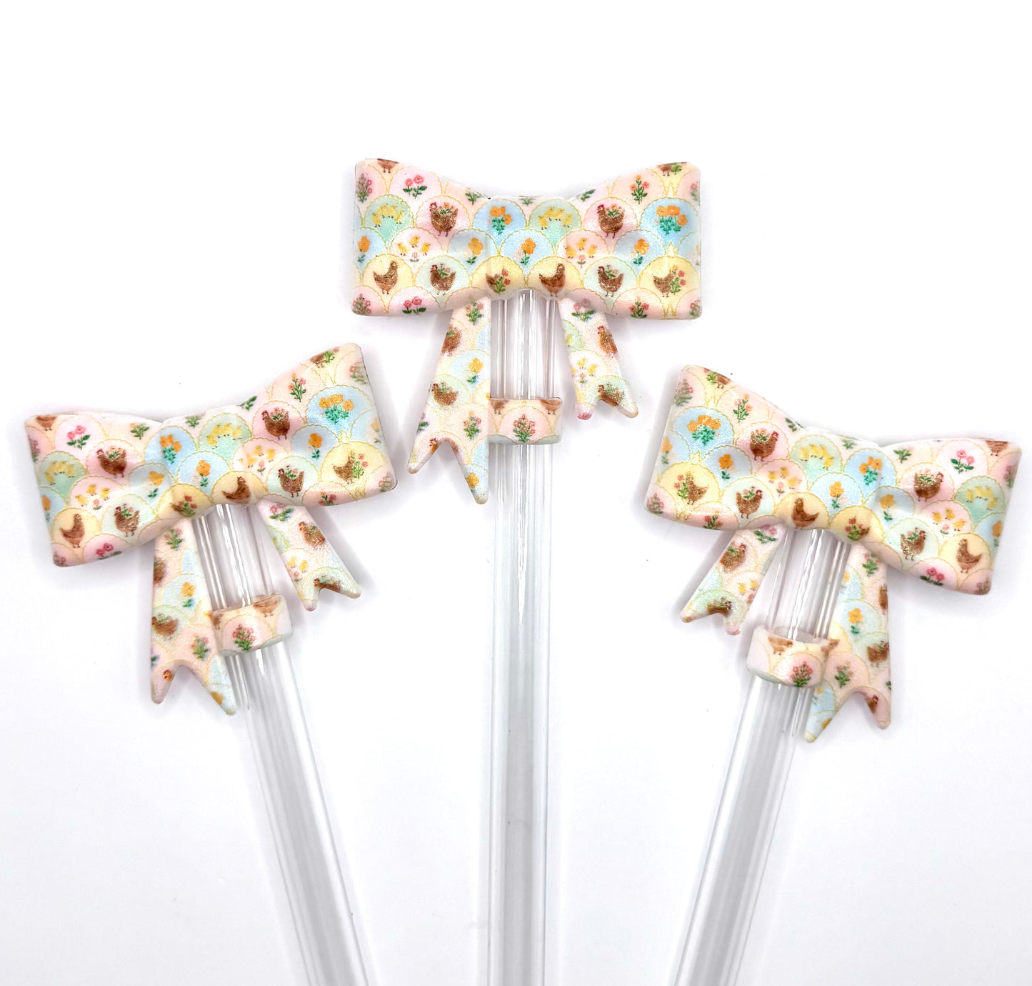 Chicks & chickens (HBK exclusive) silicone straw topper