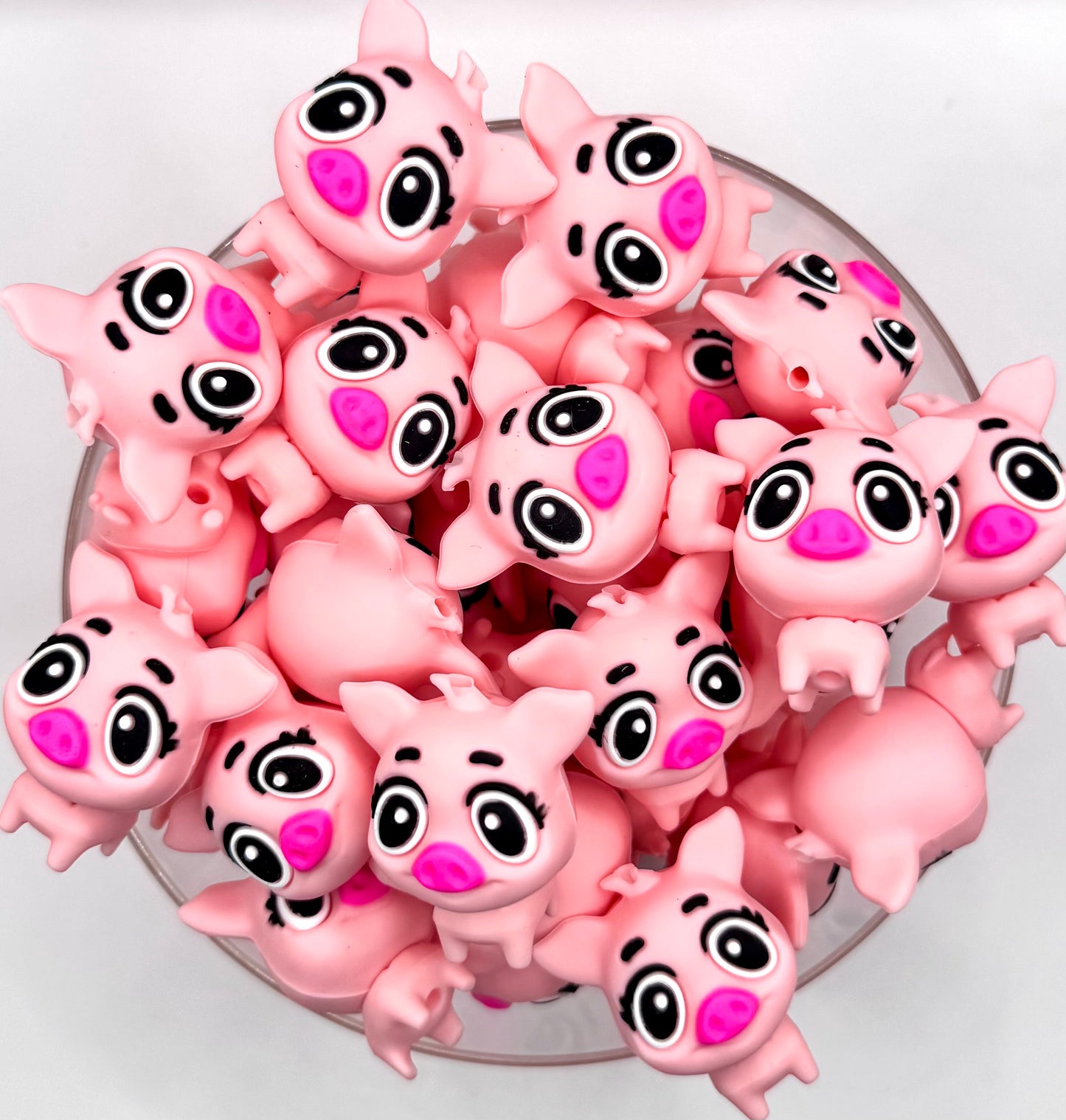 3D penny the pig (HBK exclusive & collab) silicone focal bead