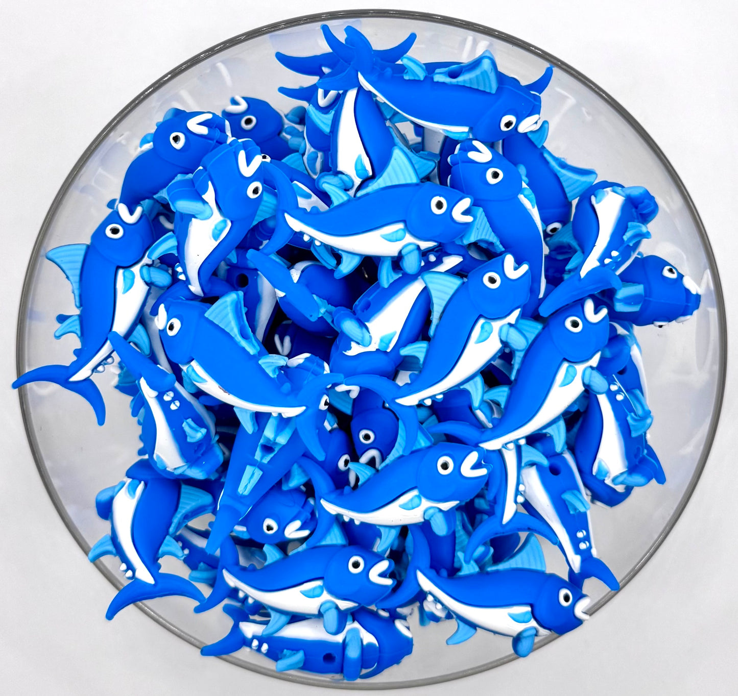 3D marlin silicone focal bead