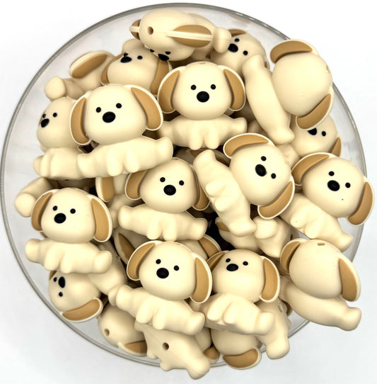3D puppy silicone focal bead