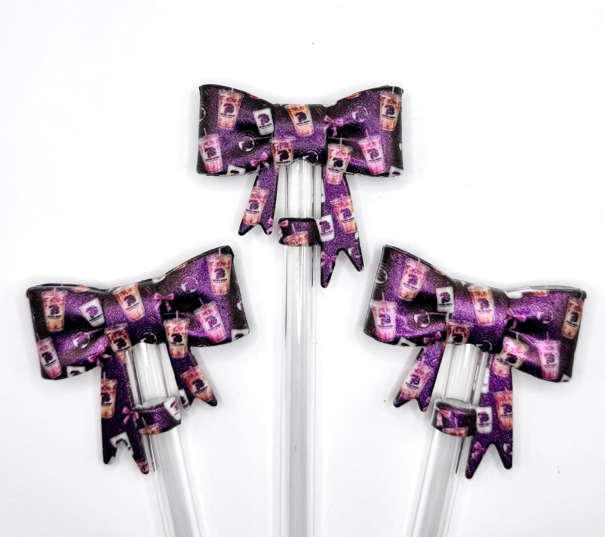 Opal 7 brew (HBK exclusive) big bow silicone straw topper