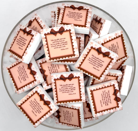 Matthew 11:29 (HBK exclusive) silicone focal bead