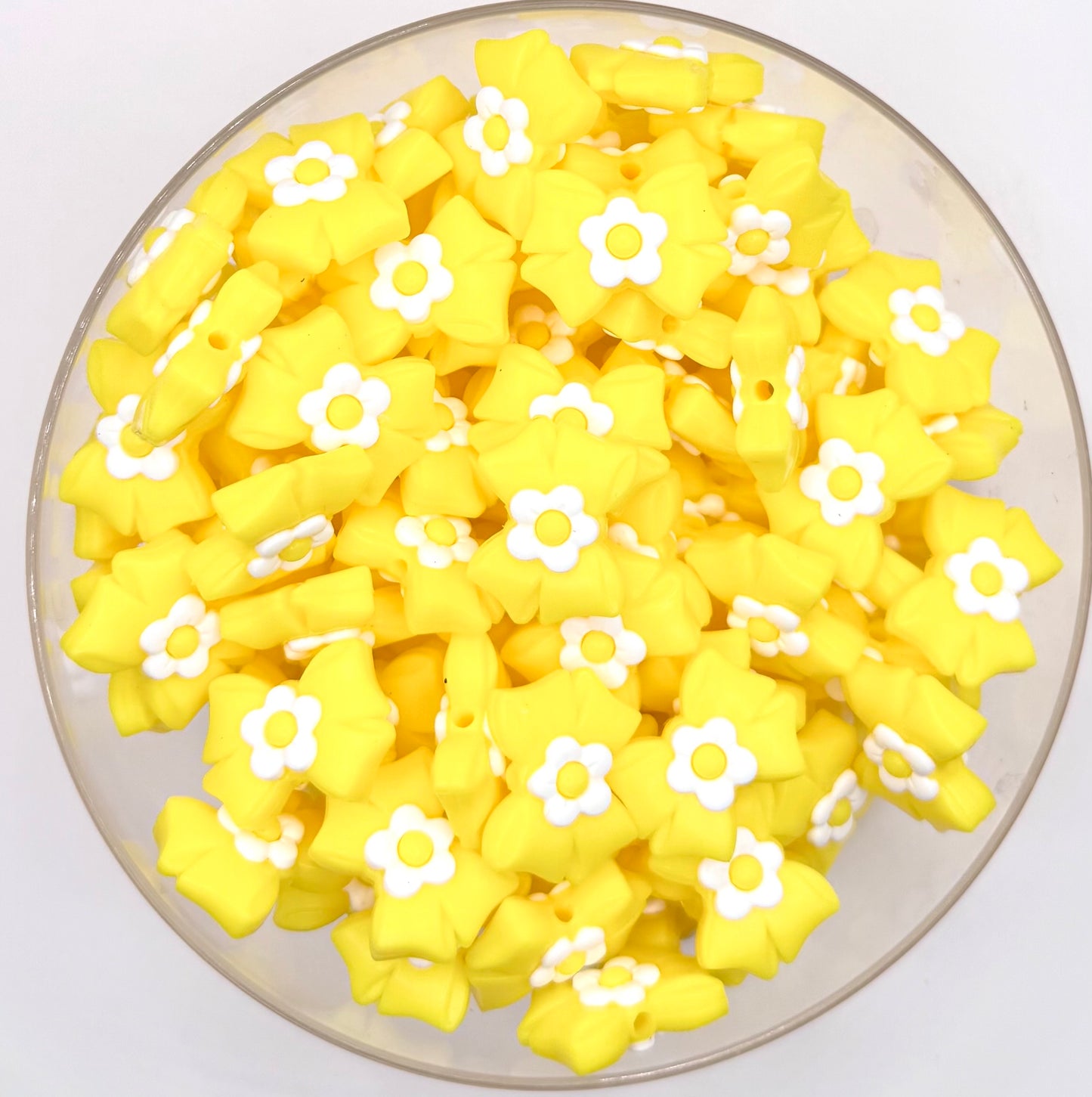 3D mini daisy bow (HBK exclusive) silicone focal bead