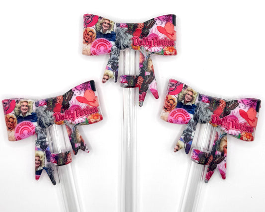 Dolly (HBK exclusive) big bow silicone straw topper