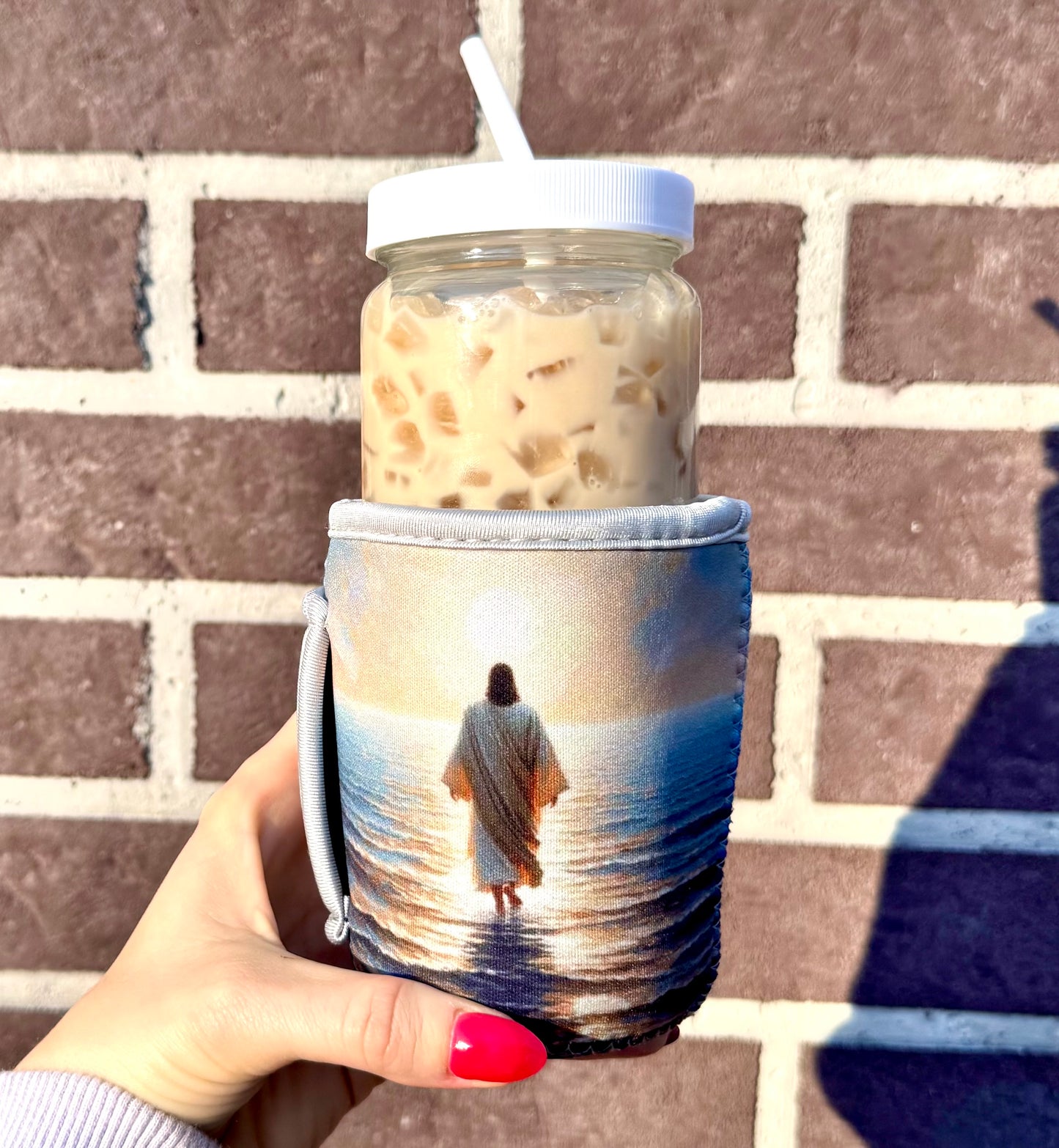 Jesus walking on water 16oz-18oz koozie (HBK exclusive)