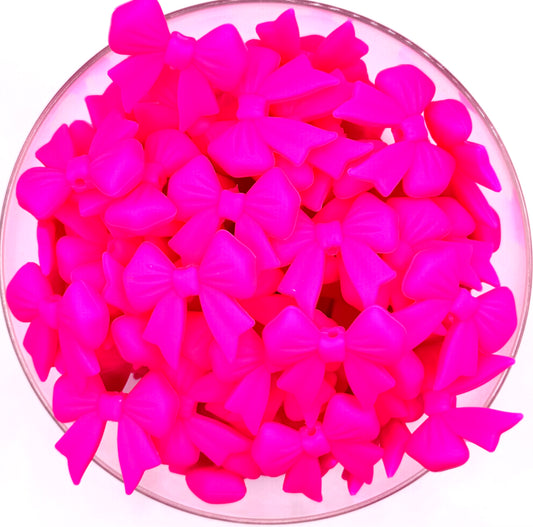 3D hot pink silicone bow (exclusive)