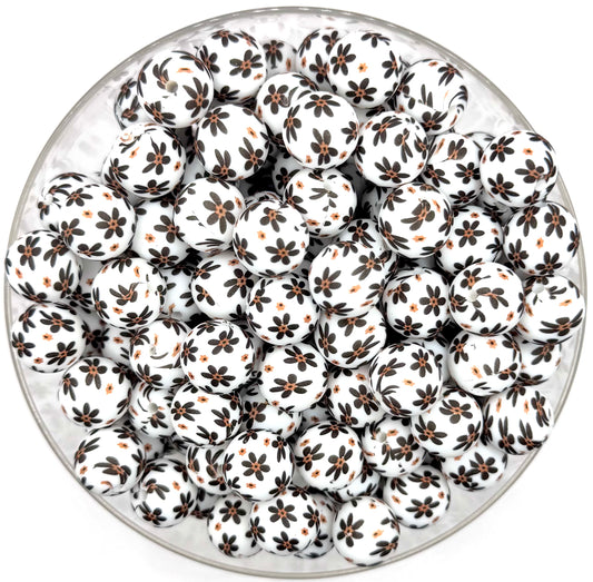 15mm rustic daisy (HBK exclusive & collab) silicone bead