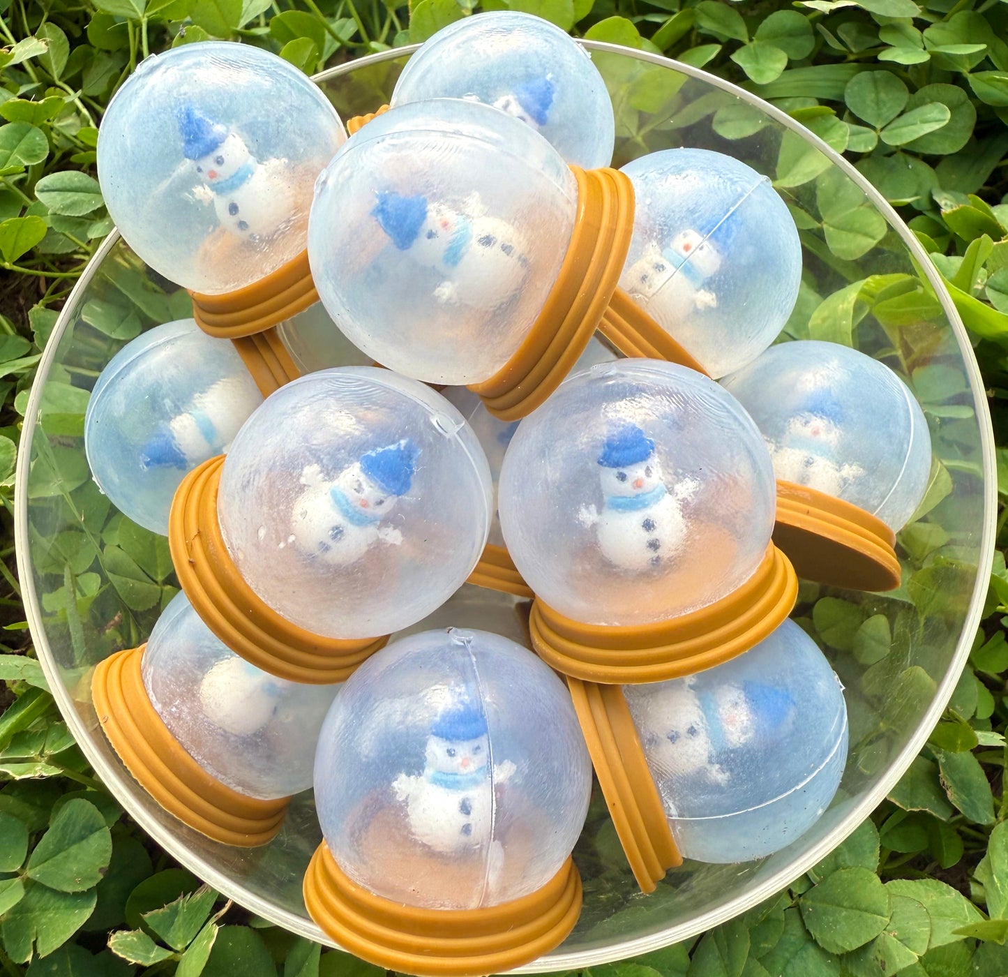 3D snow globe—mini Christmas item inside (Christmas tree or snowman) (HBK exclusive & collab) silicone focal bead