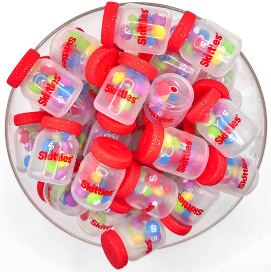 3D skittles jar (HBK exclusive & collab) silicone focal bead
