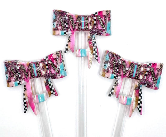 Amen waterbrush (HBK exclusive) big bow silicone straw topper