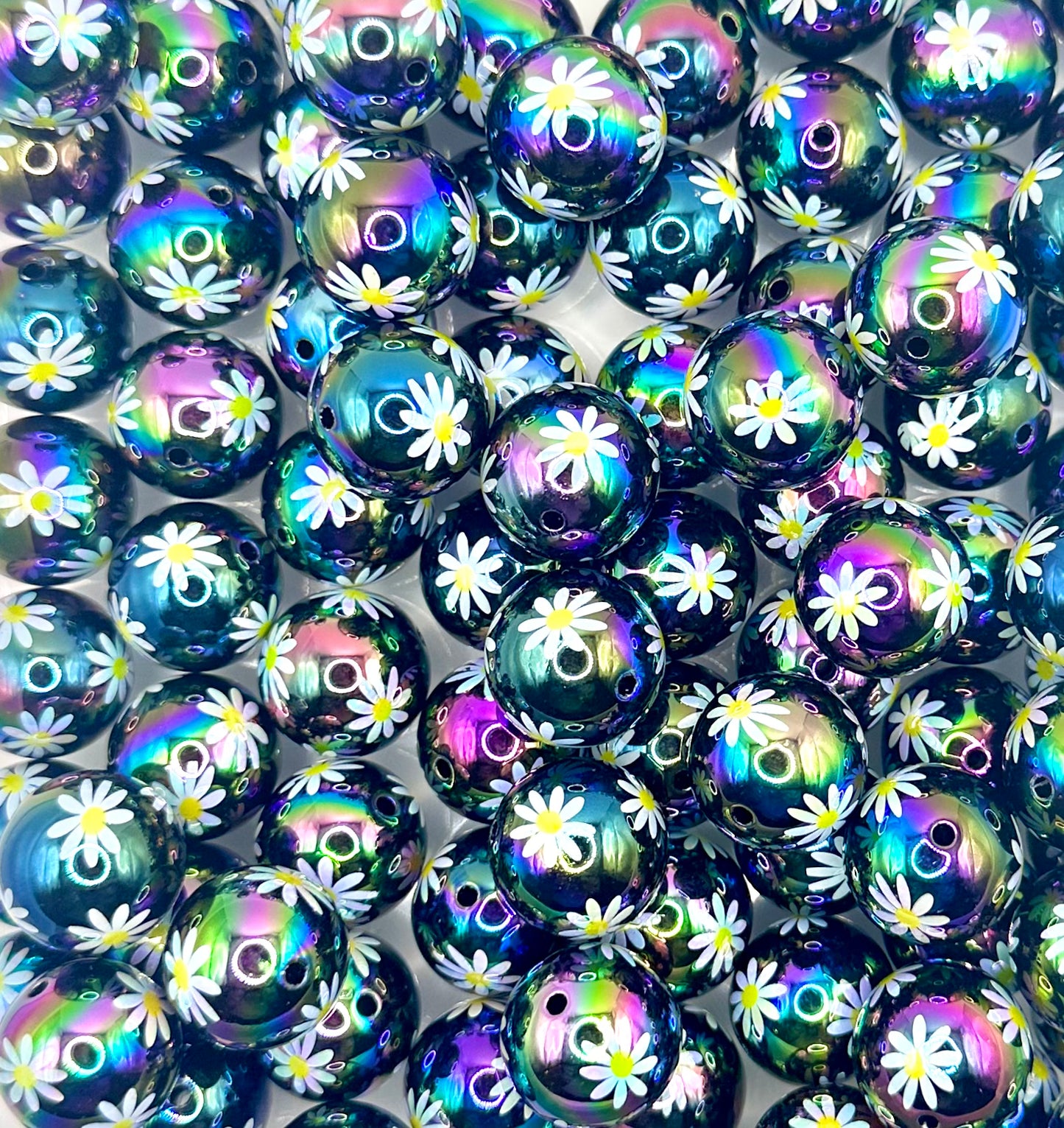 20mm acrylic daisy beads