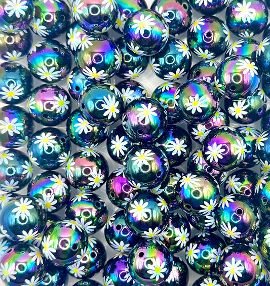 20mm acrylic daisy beads